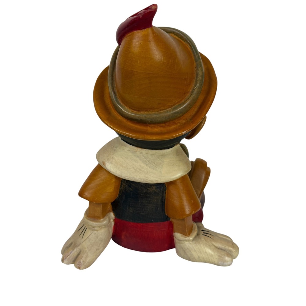 Vintage Walt Disney Productions Pinocchio Figurine Faux Wood Grain 11 Inch USA - Picture 2 of 12